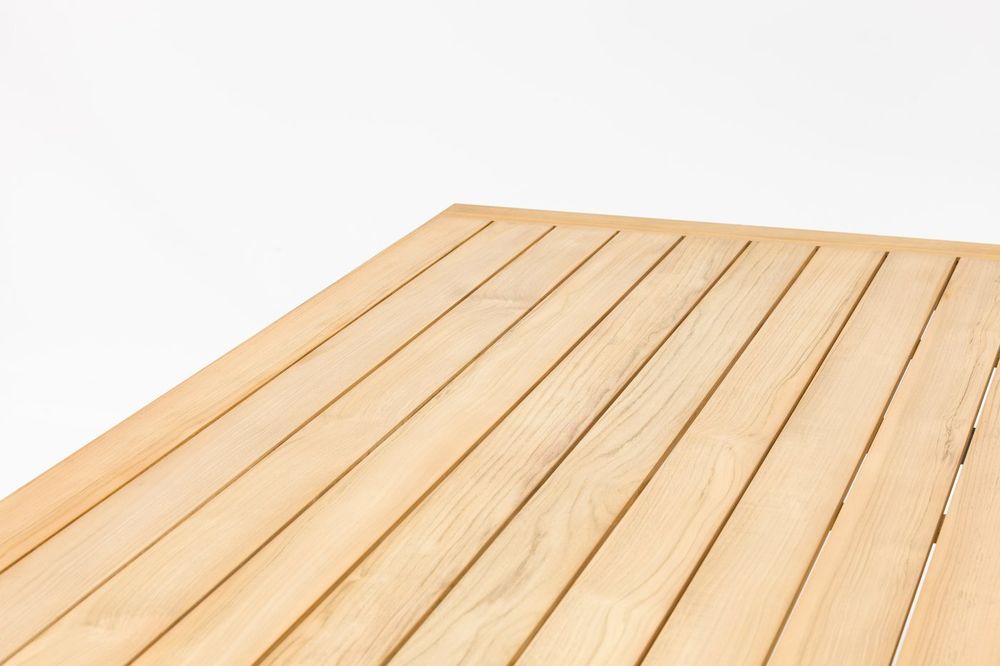 Lyon-Andy 220B+6N, комплект обеденной мебели бежевый/натуральный, алюминий/тик