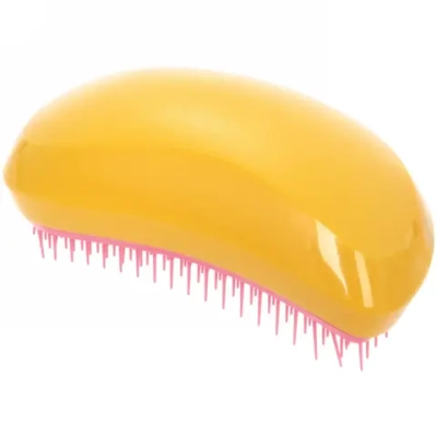 Расческа массажная компактная «Mila Mi», цвет, желтый/розовый, 7*12см