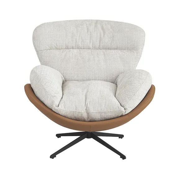 Кресло BLISS оранж/серый, экокожа, шенилл