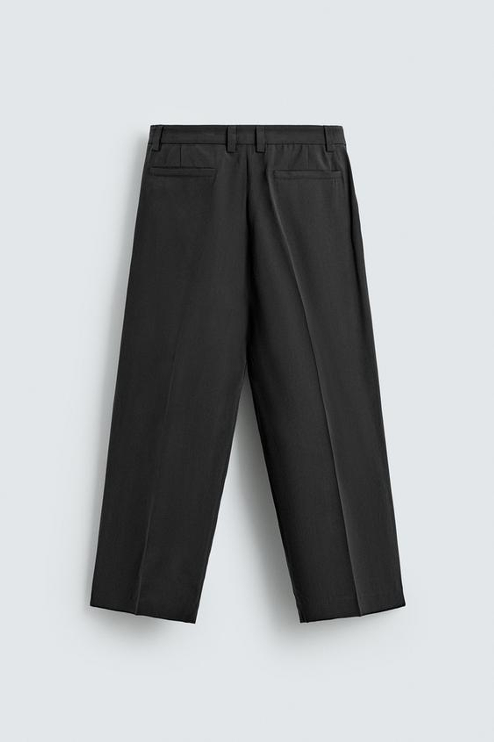 ZARA СТРУЯЩИЕСЯ БРЮКИ RELAXED FIT, ЧЕРНЫЙ