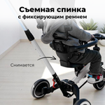 Детский беговел-велосипед BubaGo Split с родительской ручкой арт BG SPY-158-3 цвет Белый