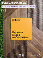 Табличка Ведется видеонаблюдение, для многоквартирного жилого дома, серия СОСЕДИ SIMPLE, 18х18 см, пластиковая, Айдентика Технолоджи