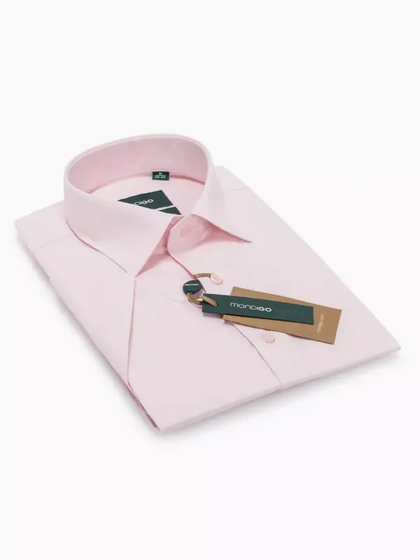 Рубашка приталенная SLIM FIT с коротким рукавом, бледно-розовая