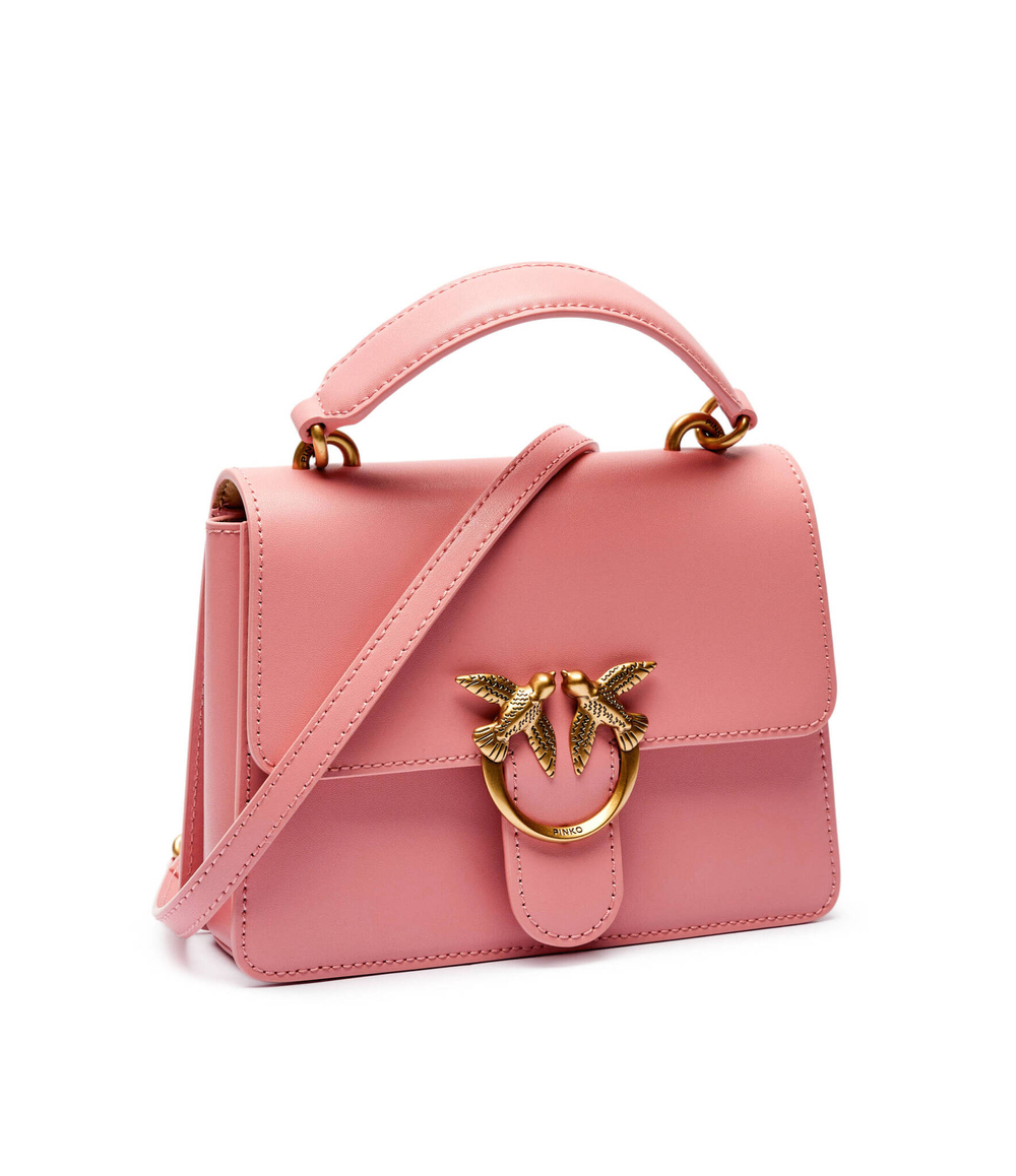 Кожаная сумка-трапеция LOVE ONE MINI Pinko - розовый(100071 A0F1)