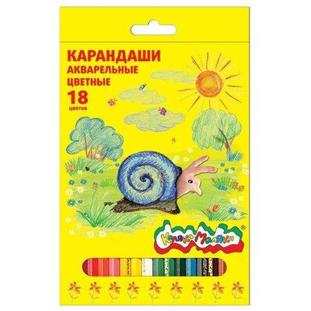 Набор акварел. каранд. Каляка-Маляка 18 цв. шестигранные 3+