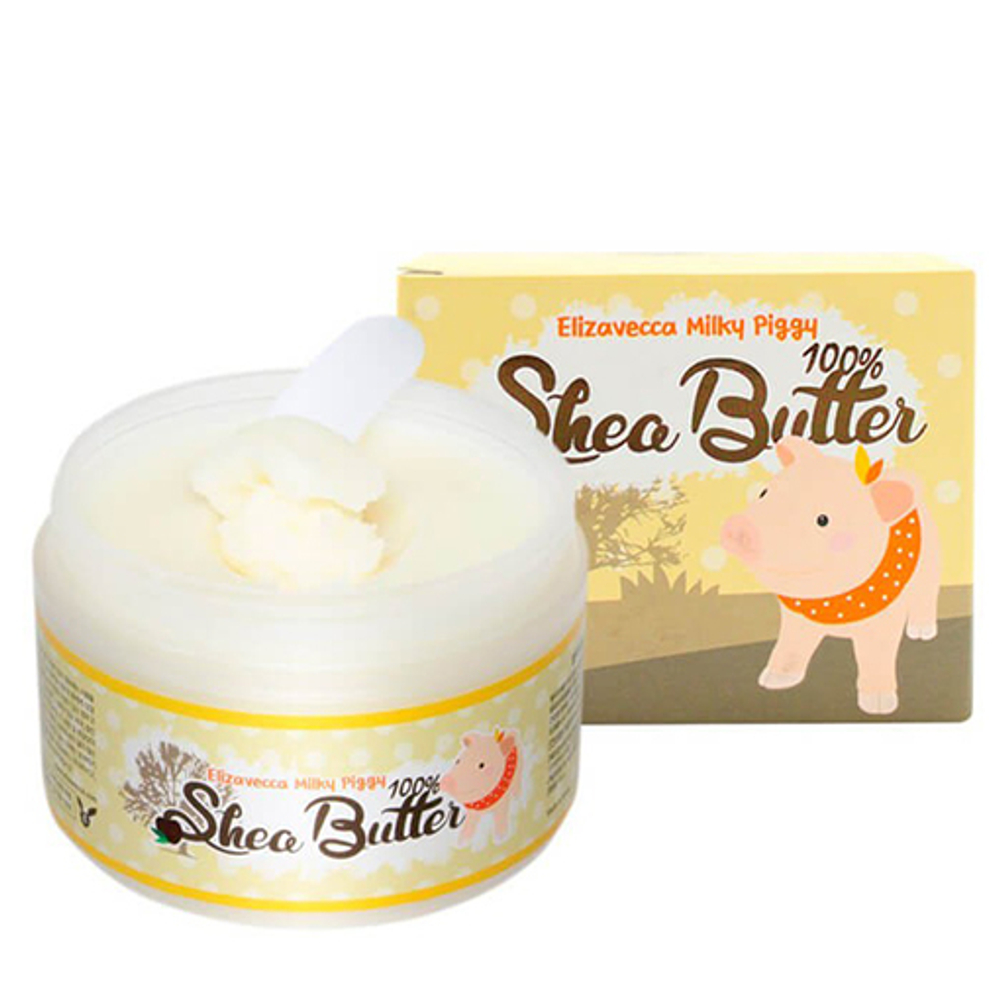 Универсальный крем с 100% маслом ши Elizavecca Milky Piggy 100% Shea Butter