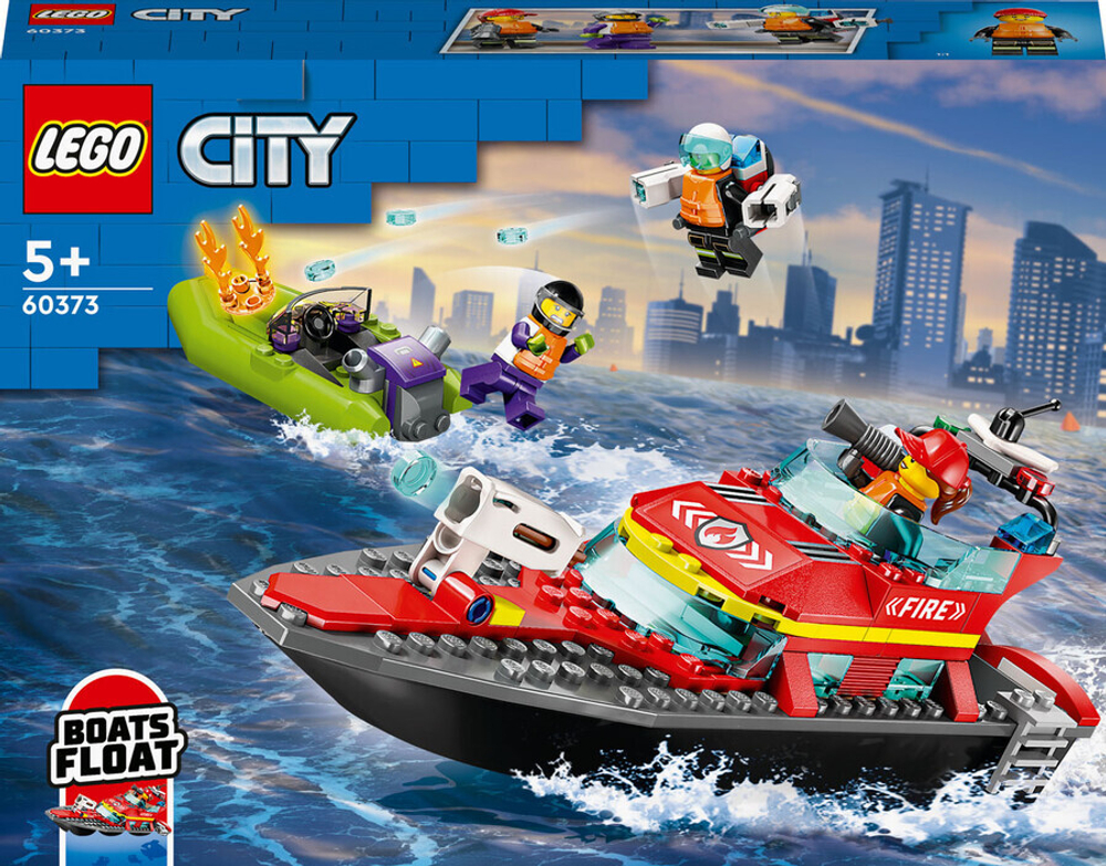 Конструктор LEGO City 60373 Пожарная спасательная лодка