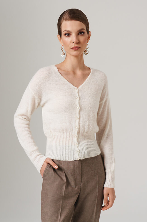 1893 Кардиган женский (молочный)