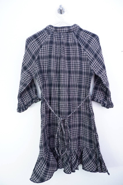 Платье стильное в клетку с рюшками 44 размер