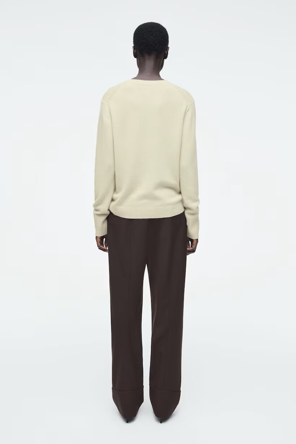 COS КАШЕМИРОВЫЙ СВИТЕР, СВЕТЛО-ЗЕЛЕНЫЙ