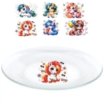 Тарелка стеклянная 19,6см «Милые лошадки» десертная D1888/36