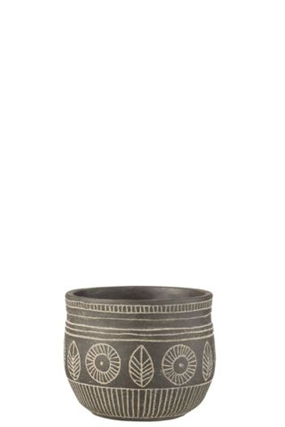 Кашпо "Фреска" среднее 18x18x15см Бетон