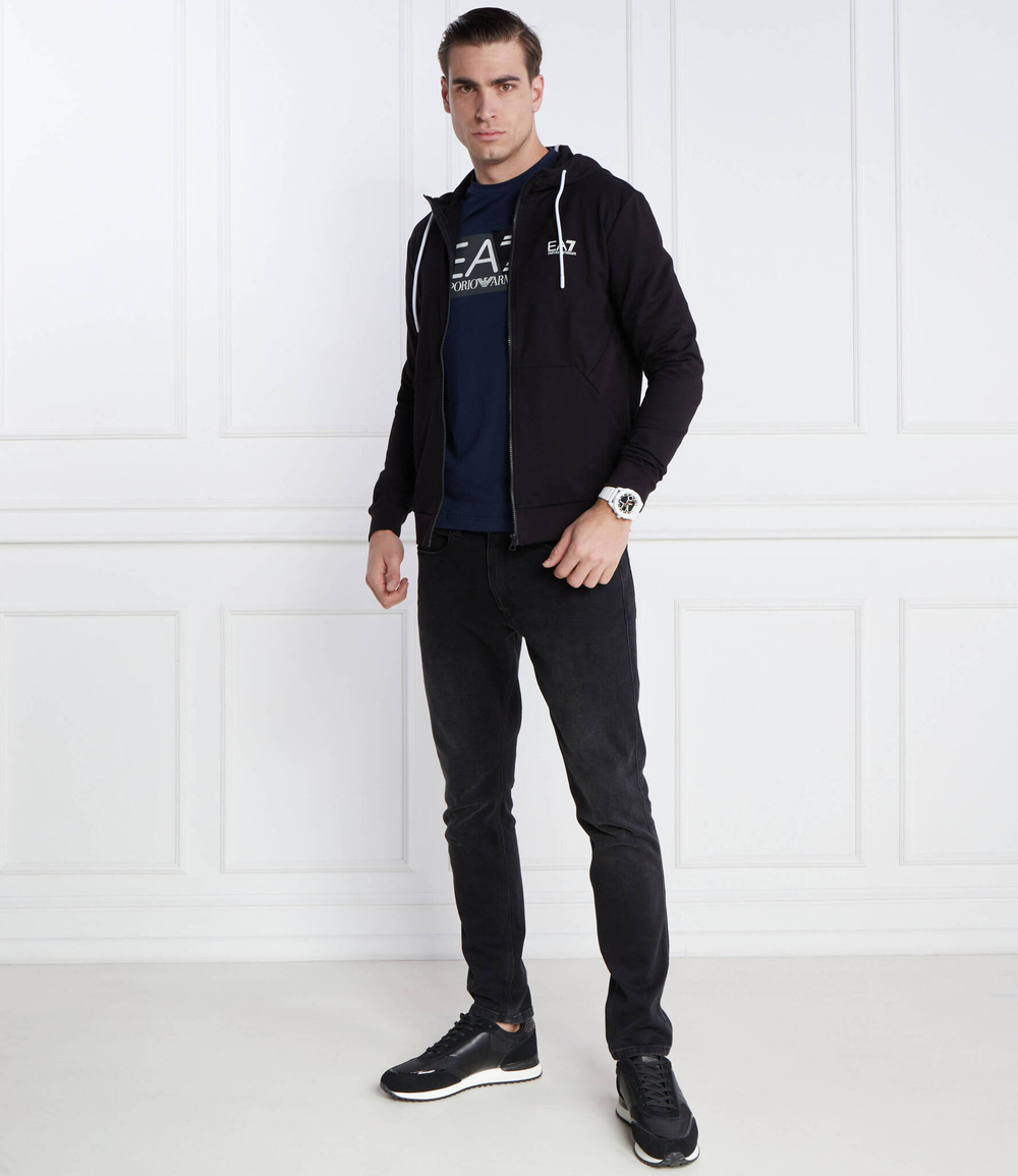 Худи EA7 - черный(3DPM53 PJ05Z)