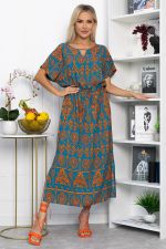 Платье Вистерия (лазурно-оранжевое) П15347-5М LT Collection