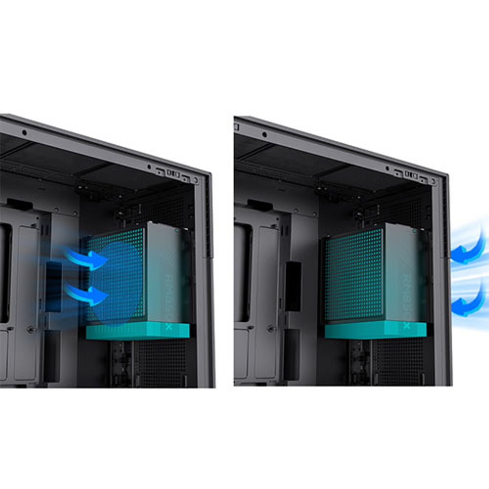 Корпус JONSBO D41 STD SC, 8" Color LCD, mini-ITX, micro-ATX, ATX, черный (без БП)