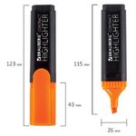 Выделитель текста 1-5мм, Brauberg Contract, оранжевый