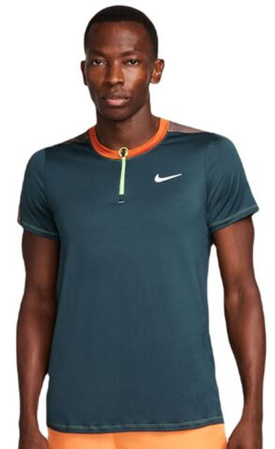 Мужское теннисное поло Nike Court Dri-Fit Advantage Polo - deep jungle/plum eclipse/white