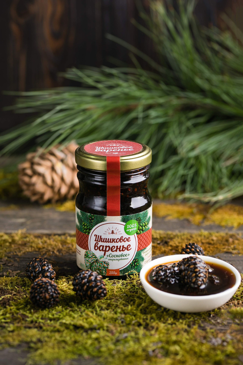 Варенье из сосновой шишки "Шишковое варенье" / стекло / 250 гр / Солнечная Сибирь