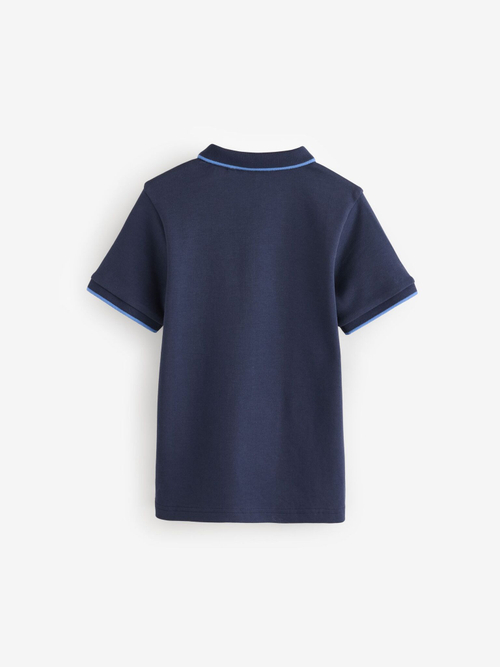 Поло с молнией для мальчика Next E45-617, Темно-синий