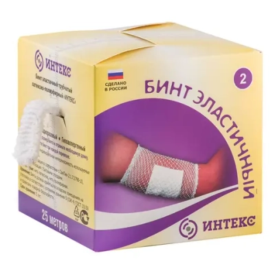 Бинт трубчатый медицинский Интекс №2 25 м 2 см