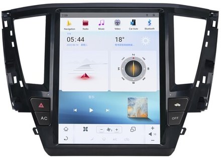 Магнитола для Mitsubishi Pajero Sport 3 2020-2024, Montero Sport - Carmedia ZF-1286-Q6 вертикальный экран в стиле "Тесла" на Android 11, 8Гб+128Гб, CarPlay, 4G SIM-слот
