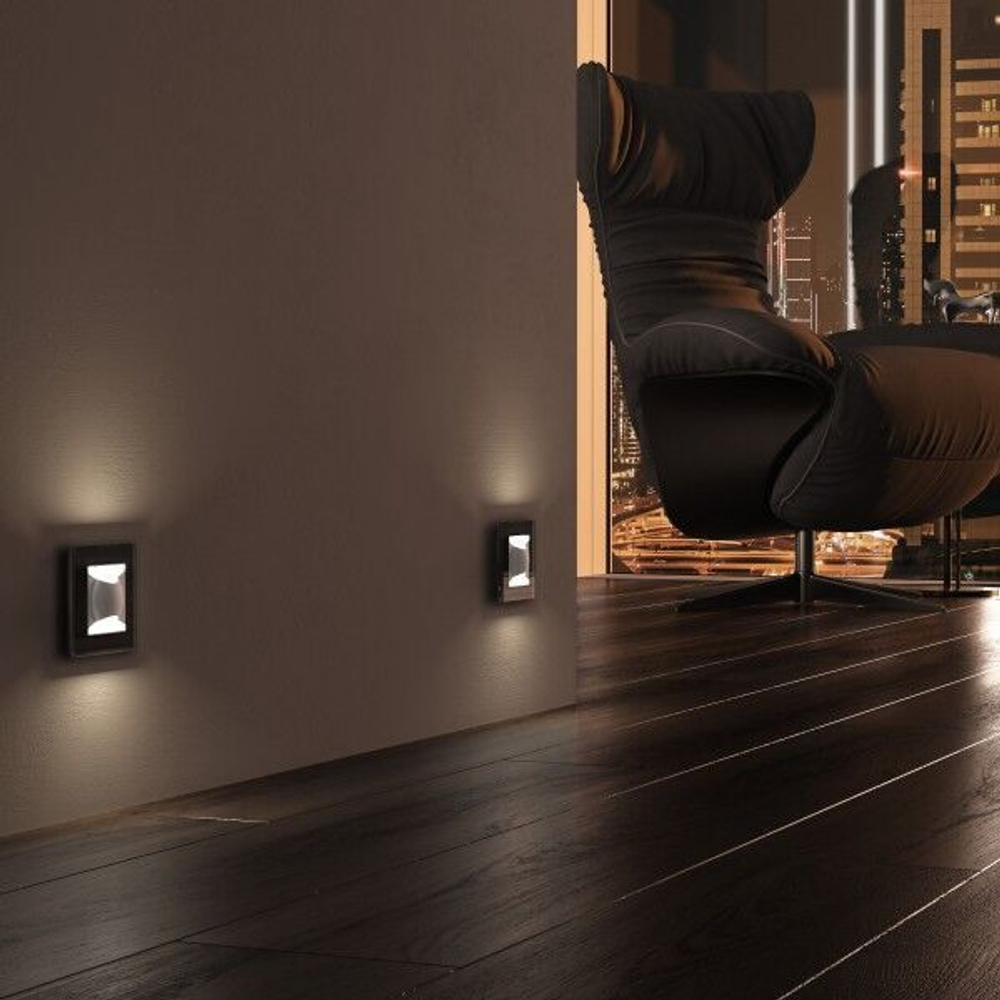 Встраиваемая LED подсветка МУН (белый матовый)