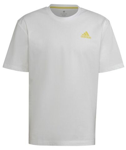 Мужская теннисная футболка Adidas Clubhouse Ballin Tennis T-shirt - белый