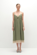 Платье комбинация с кружевом