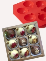 Форма силиконовая «Елочные шарики», 15х15х2 см, 6 ячеек