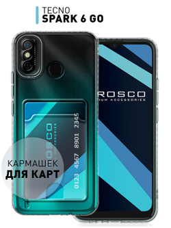 Чехол ROSCO для Tecno Spark 6 Go (арт. TCN-S6GO-TPU-01-POCKET )