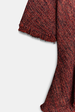 ZARA ТОП С БАСКОЙ И БАХРОМОЙ — ZW COLLECTION, ОРАНЖЕВЫЙ
