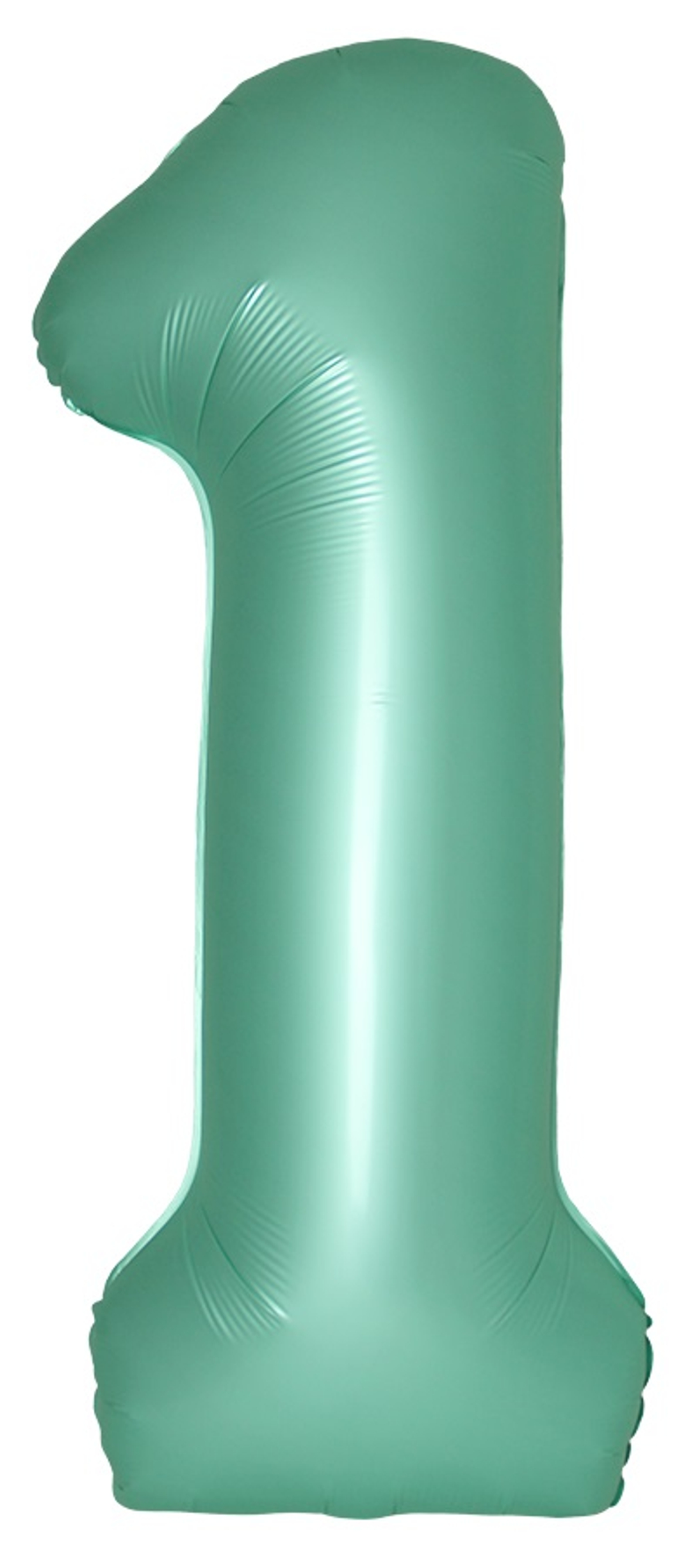 Шар (40''/102 см) Цифра, 1 Slim, Тиффани, Сатин, 1 шт. в уп.