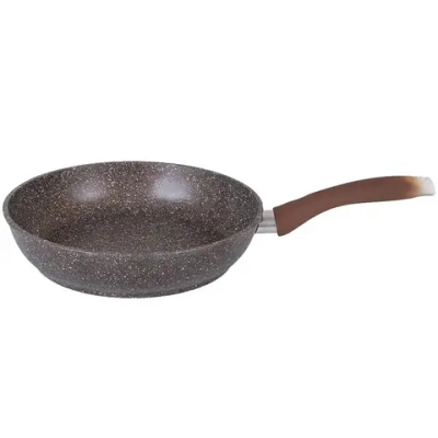 Сковорода 22*6см «Мраморная» (кофейный мрамор) с ручкой смк227а