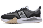 FILA Brick Textile, Synthetic Leather, Split Cow Leather Low top Casual Shoes Men"s Gray Black