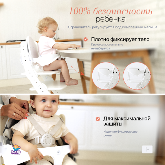 Растущий стул "ПАВЛИН", розовый с дополнительными элементами (Фабрика Друг Кузя) - фото: 8 Растущий стул "ПАВЛИН", розовый с дополнительными элементами - фото: 8