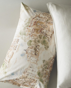 Наволочка Zara Home, хлопок 100%, однотонный, 4127/091