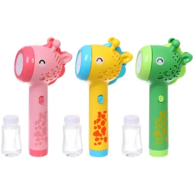 Мыльные пузыри «Жираф», 31*10 см, 60 мл, на батарейках (АА 4 шт, в компл не входят)