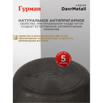 Жаровня чугун, 26 см, с двумя ручками, Гурман, DavrMetall, индукц