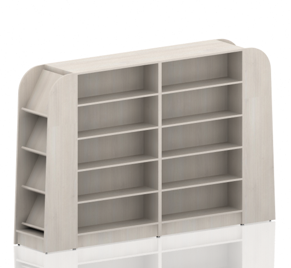 Стеллаж торцевой с наклонными полками 4П коллекции Поколение А