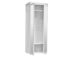 Шкаф 2-х дверный с зеркалами (гл.410) Монако МН-43 белое дерево