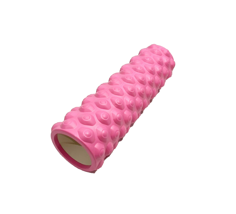 Ролик массажный для йоги MARK19 Yoga Dote 45x14 см розовый