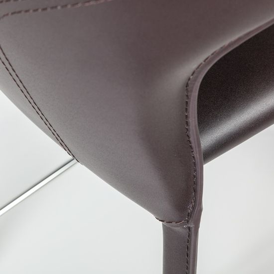 Стул полубарный Austin, кожа коричневый