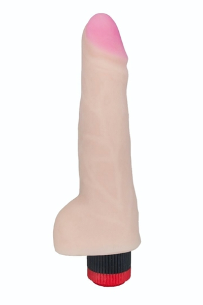 Реалистичный виброфаллос из неоскин - 22,2 см. (Цвет: телесный)