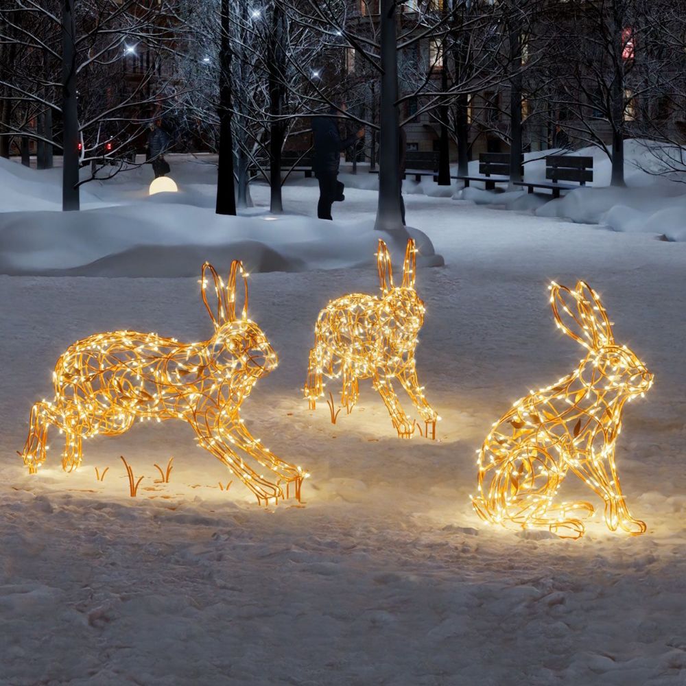 Светодиодная фигура "Заяц бегущий"