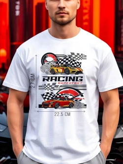 Футболка мужская y2k с принтом машиной