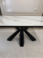 Кухонный раздвижной стол "Спайдер" из КЕРАМОГРАНИТА, итальянский мрамор