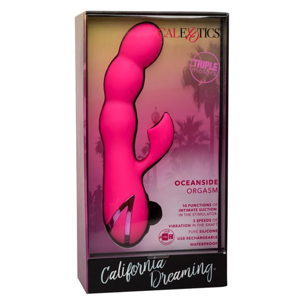 Розовый вибромассажер-кролик California Exotic Novelties Oceanside Orgasm SE-4351-10-3