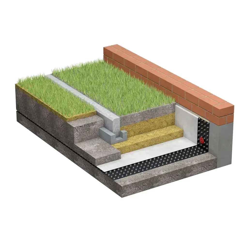 Мембрана профилированная PLANTER standard 1х20 м (20м2) / гидроизоляция Технониколь Плантер стандарт