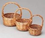 Корзина 33х11х27 см Набор 3шт с ручкой (Коричневый)