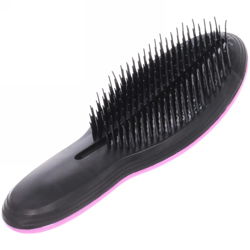 Расческа массажная компактная «Manhattan style», цвет сиреневый/черный, 20,5*7,5см